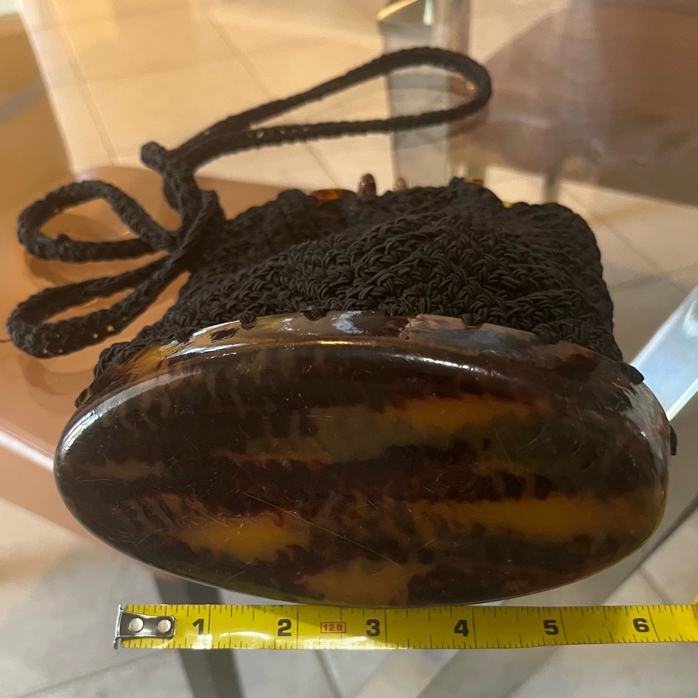 Boho vintage Woven and tortoise shell Mini Bag by Carrie Forbes ❤️❤️ - Picture 3 of 10